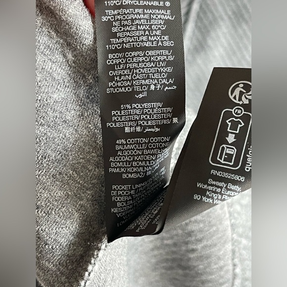 Sweaty Betty Radiant Half Zip Sweatshirt in Charcoal Grey Marl Size L - Picture 5 of 7